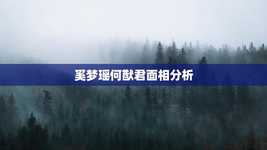 奚梦瑶何猷君面相分析