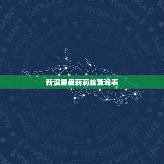 新浪星盘莉莉丝查询表