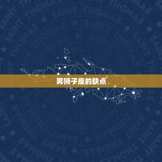 男狮子座的缺点