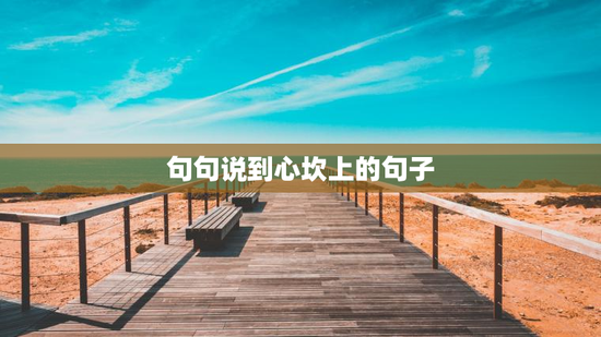 句句说到心坎上的句子