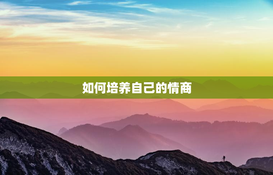 如何培养自己的情商