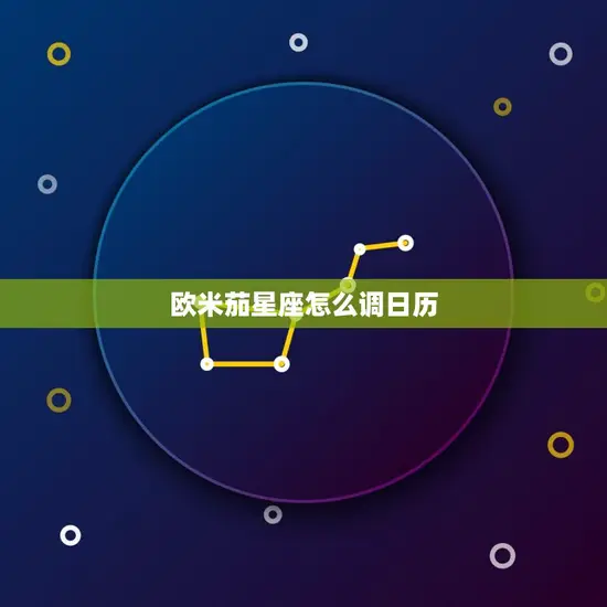 欧米茄星座怎么调日历