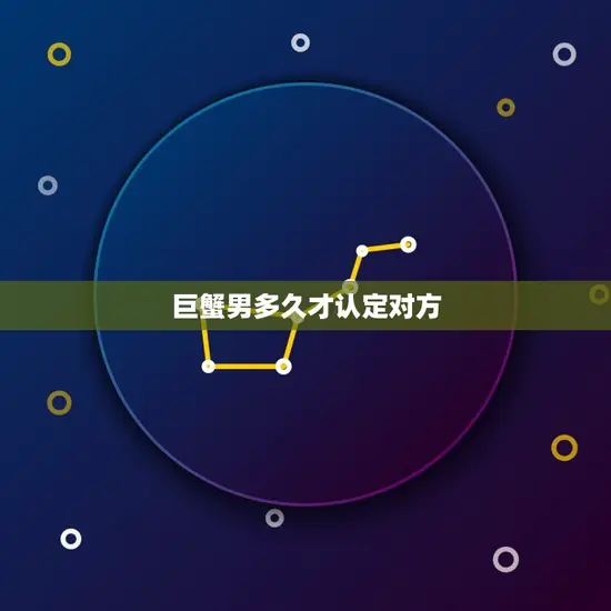 巨蟹男多久才认定对方