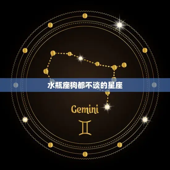 水瓶座狗都不谈的星座
