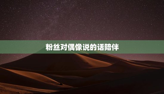 粉丝对偶像说的话陪伴