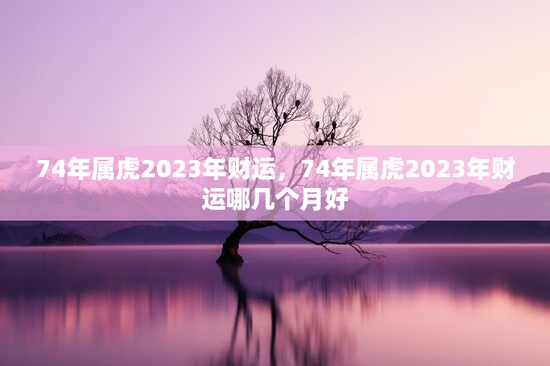 74年属虎2023年财运，74年属虎2023年财运哪几个月好