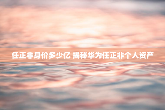 任正非身价多少亿 揭秘华为任正非个人资产