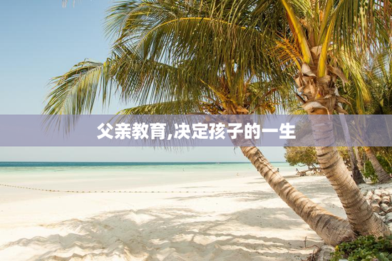 父亲教育,决定孩子的一生