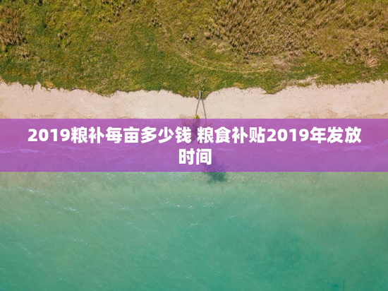 2019粮补每亩多少钱 粮食补贴2019年发放时间