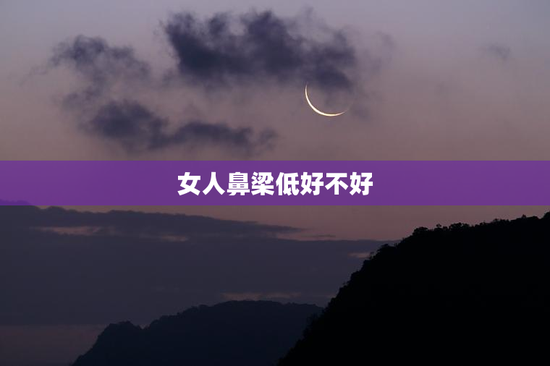 女人鼻梁低好不好
