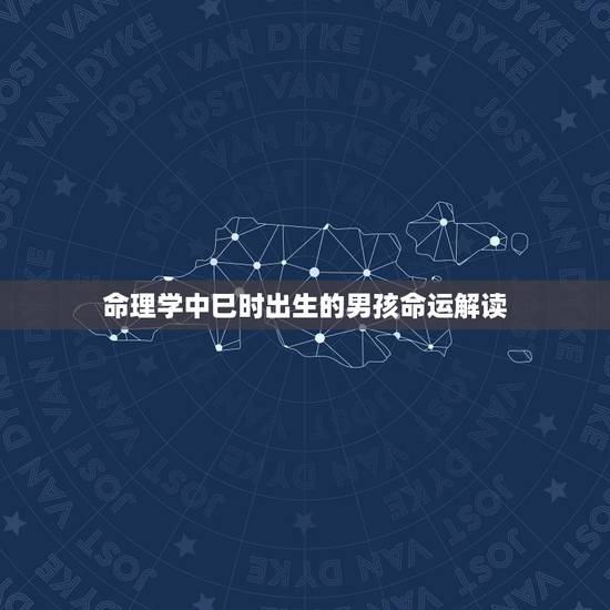 命理学中巳时出生的男孩命运解读