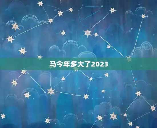 马今年多大了2023