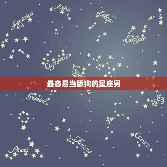 最容易当舔狗的星座男