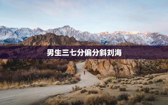 男生三七分偏分斜刘海