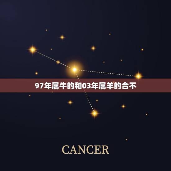 97年属牛的和03年属羊的合不(星座配对大介绍)