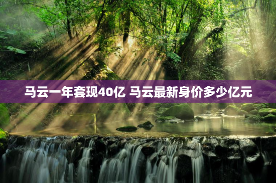 马云一年套现40亿 马云最新身价多少亿元