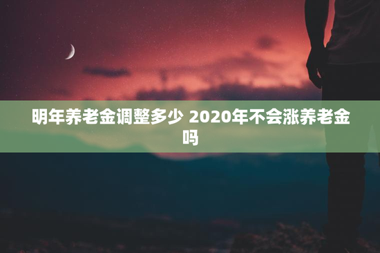 明年养老金调整多少 2020年不会涨养老金吗