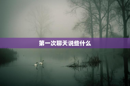 第一次聊天说些什么