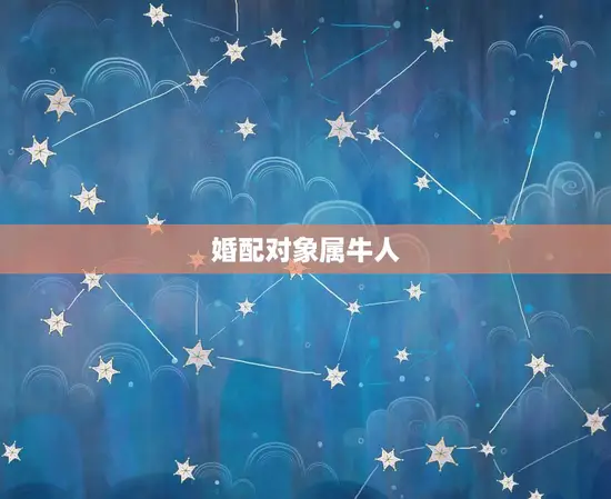 婚配对象属牛人