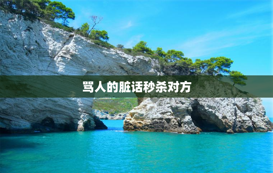 骂人的脏话秒杀对方