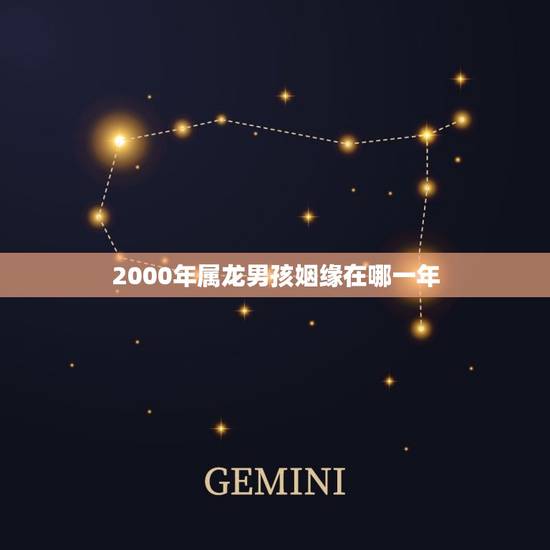 2000年属龙男孩姻缘在哪一年(寻找结婚年份)