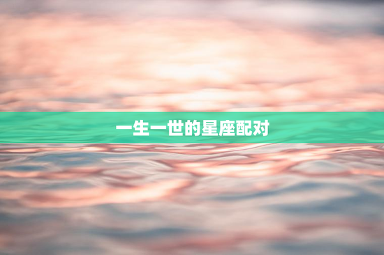 一生一世的星座配对