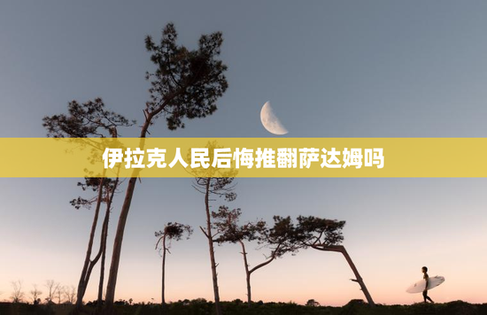 伊拉克人民后悔推翻萨达姆吗