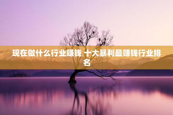 现在做什么行业赚钱 十大暴利最赚钱行业排名