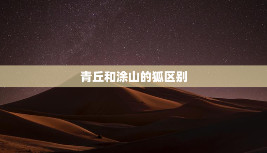 青丘和涂山的狐区别