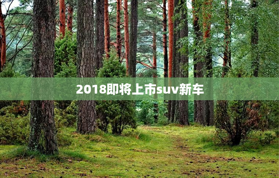 2018即将上市suv新车
