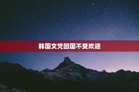 韩国文凭回国不受欢迎