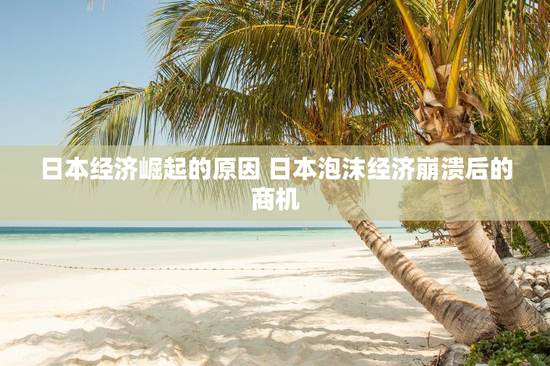 日本经济崛起的原因 日本泡沫经济崩溃后的商机