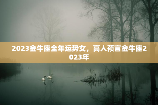 2023金牛座全年运势女，高人预言金牛座2023年