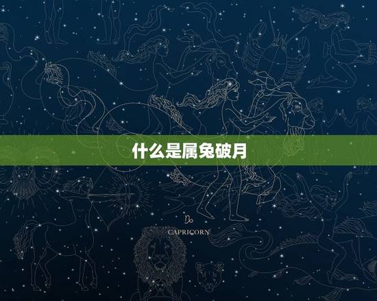 什么是属兔破月