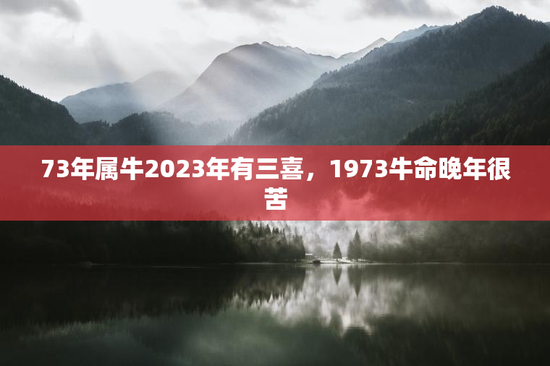 73年属牛2023年有三喜，1973牛命晚年很苦