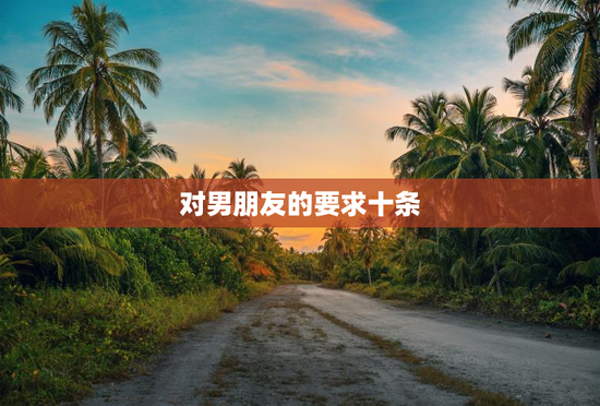 对男朋友的要求十条