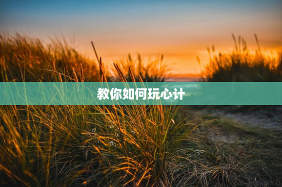 教你如何玩心计