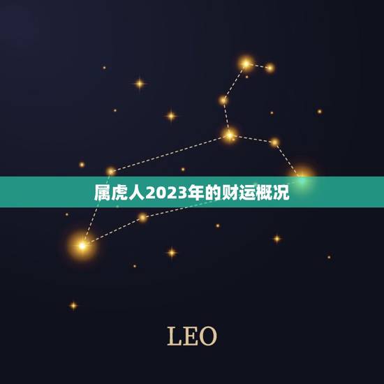 属虎人2023年的财运概况