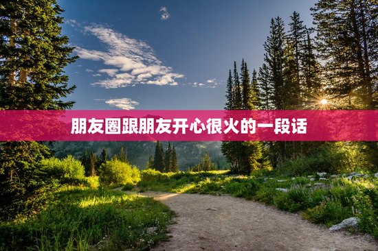 朋友圈跟朋友开心很火的一段话