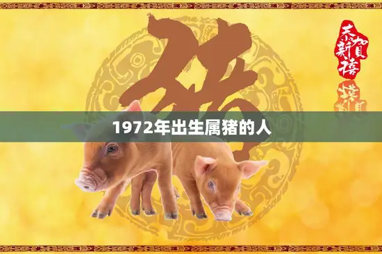 1972年出生属猪的人(命运多舛如何破解)
