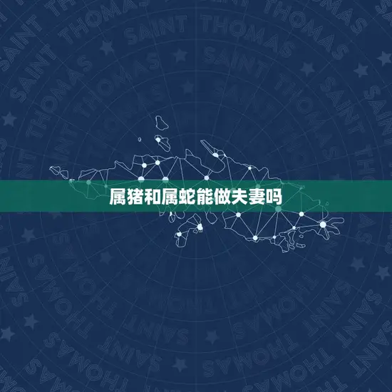 属猪和属蛇能做夫妻吗