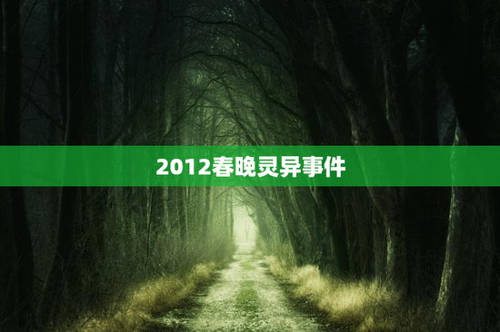 2012春晚灵异事件