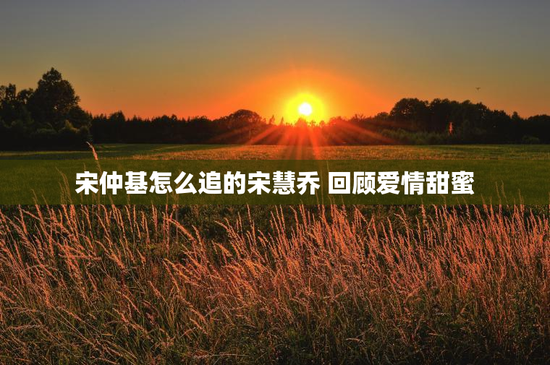 宋仲基怎么追的宋慧乔 回顾爱情甜蜜