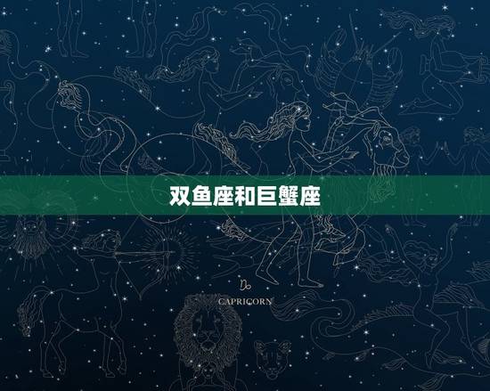 双鱼座和巨蟹座
