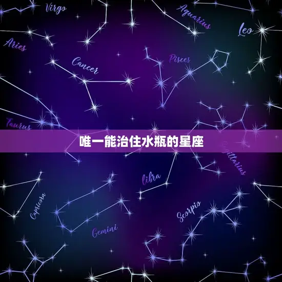 唯一能治住水瓶的星座