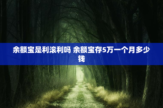 余额宝是利滚利吗 余额宝存5万一个月多少钱