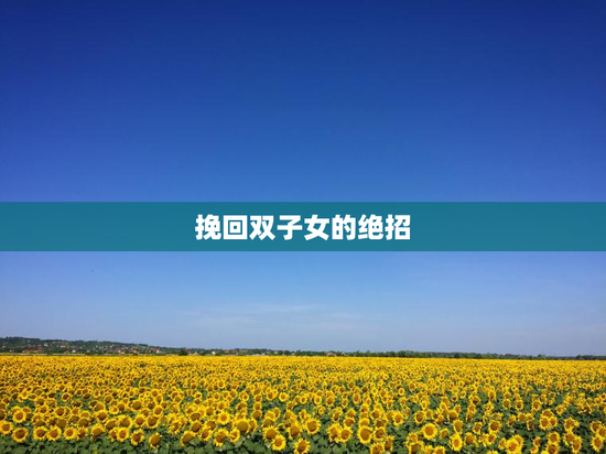 挽回双子女的绝招