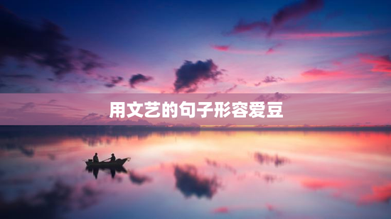 用文艺的句子形容爱豆