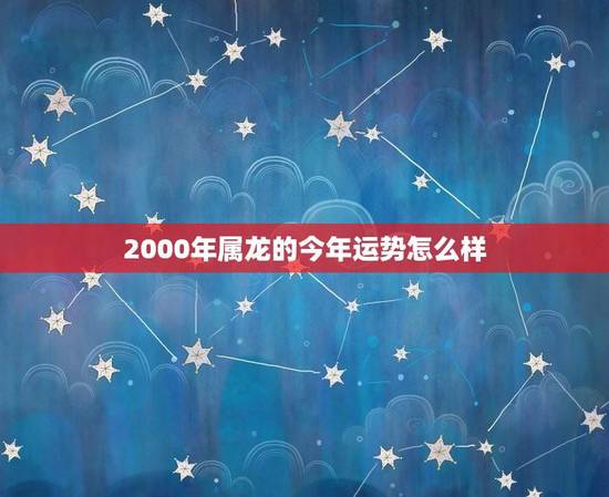 2000年属龙的今年运势怎么样(龙马精神财运亨通)