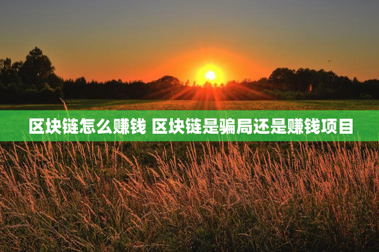 区块链怎么赚钱 区块链是骗局还是赚钱项目